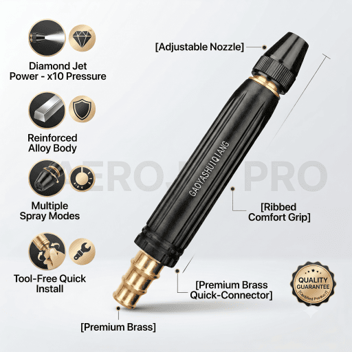 AquaJet Pro™ The All-Surface Pressure Washer Nozzle