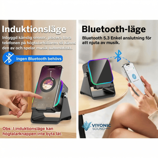 SoundStand Pro™ | Induktiv 5-i-1 trådlös högtalare, telefonhållare och laddare. En enhet. Noll röra.