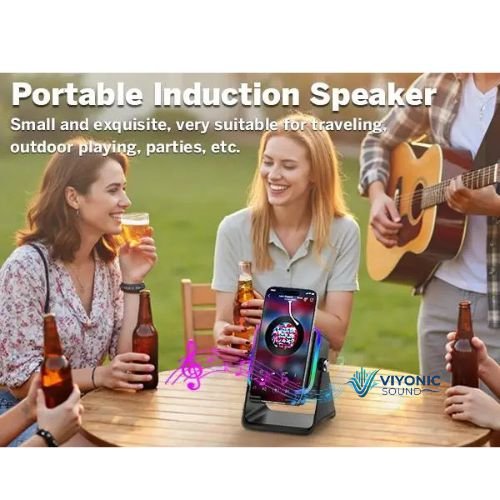 SoundStand Pro™ | Induction 5 - in - 1 Wireless Speaker, Phone Stand & Charger. One Device. Zero Clutter. - VIYONIC™